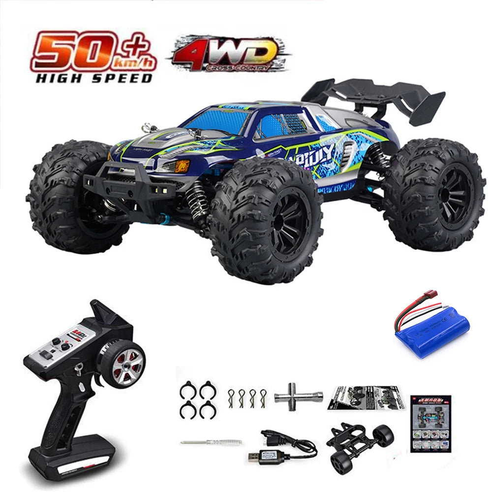 1:16 75KM/H or 50KM/H 4WD RC Car with LED Remote Control Cars High Speed Drift Monster Truck for Kids Vs Wltoys 144001 Toys DISHUO Official Store