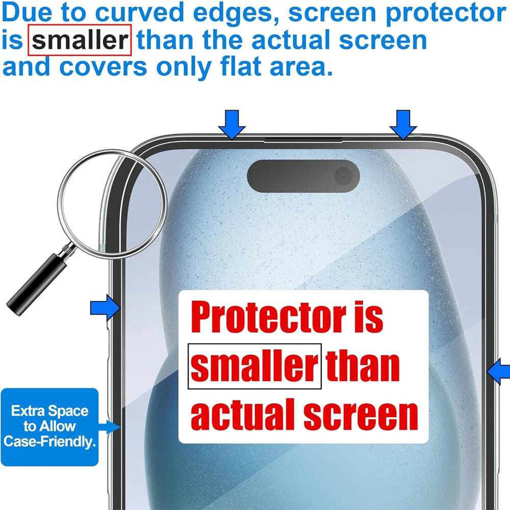 Clear Glass Film For iPhone 15 16 17 Pro Max Screen Protector For iPhone 11 12 13 14 15 Pro Tempered Glass iPhone13 Mini 16 Plus Phone Screen Protector Glass Film Store