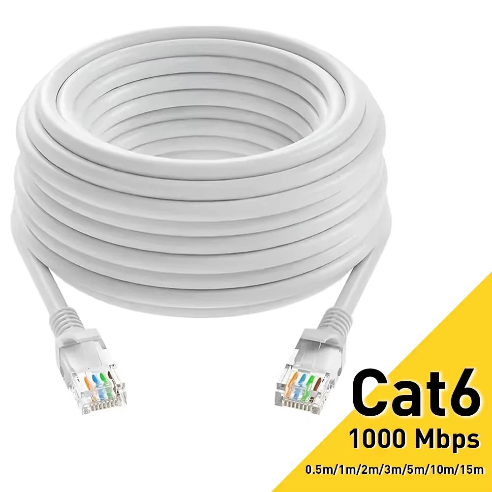 0.5/1/2/3/5/10/15/20/30/50M Cat6 Ethernet Cable RJ45 UTP 1000Mbps Network Cord LAN Wire Internet Lead Cord Router Computer Cable AetherCables Store