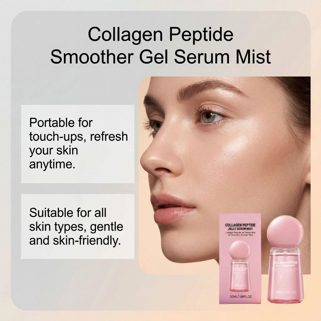 Collagen Peptides Jelly Serum Mist Brighten Skin Tone Smooth Dry Lines Hydrating Face Reduce Roughness Tighten Pores Face Spray
