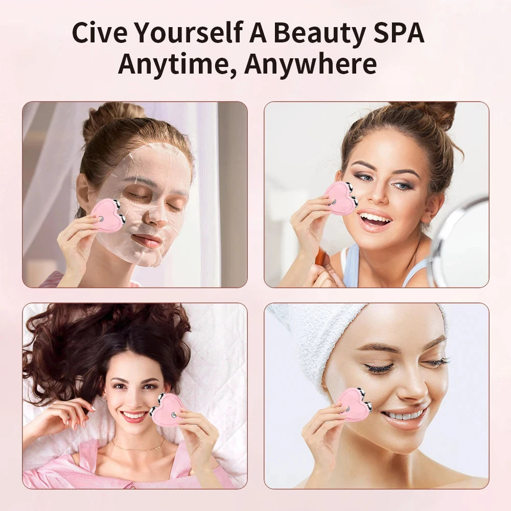 3D Microcurrent Electric Face Massager Lift Roller Mini Facial Lifting Device Sonic Vibration Skin Tighten Massage Beauty Care KEMOKO Beauty Store