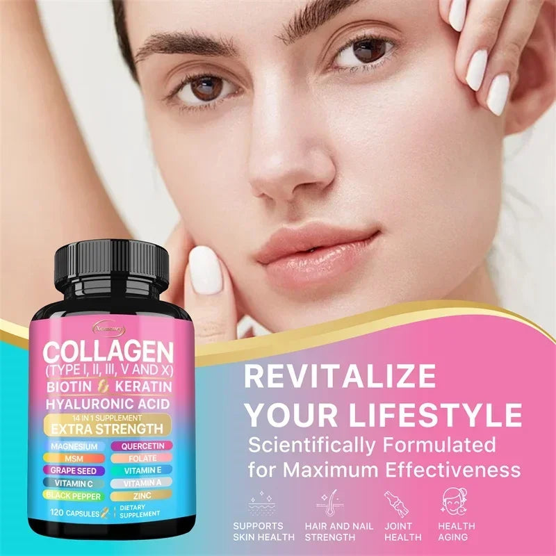 Collagen Supplement - Supports Skin Care, Nails, Hair, Antioxidants and The Immune System Shop1103311550 Store