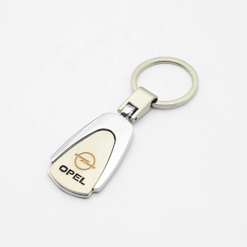 Metal/Leather Car Keychain Badge Emblem For Opel Astra Grandland Corsa Mokka Frontera Insignia Zafira Key Chain Rings Accessorie Tesla Auto Parts Wholesale Store