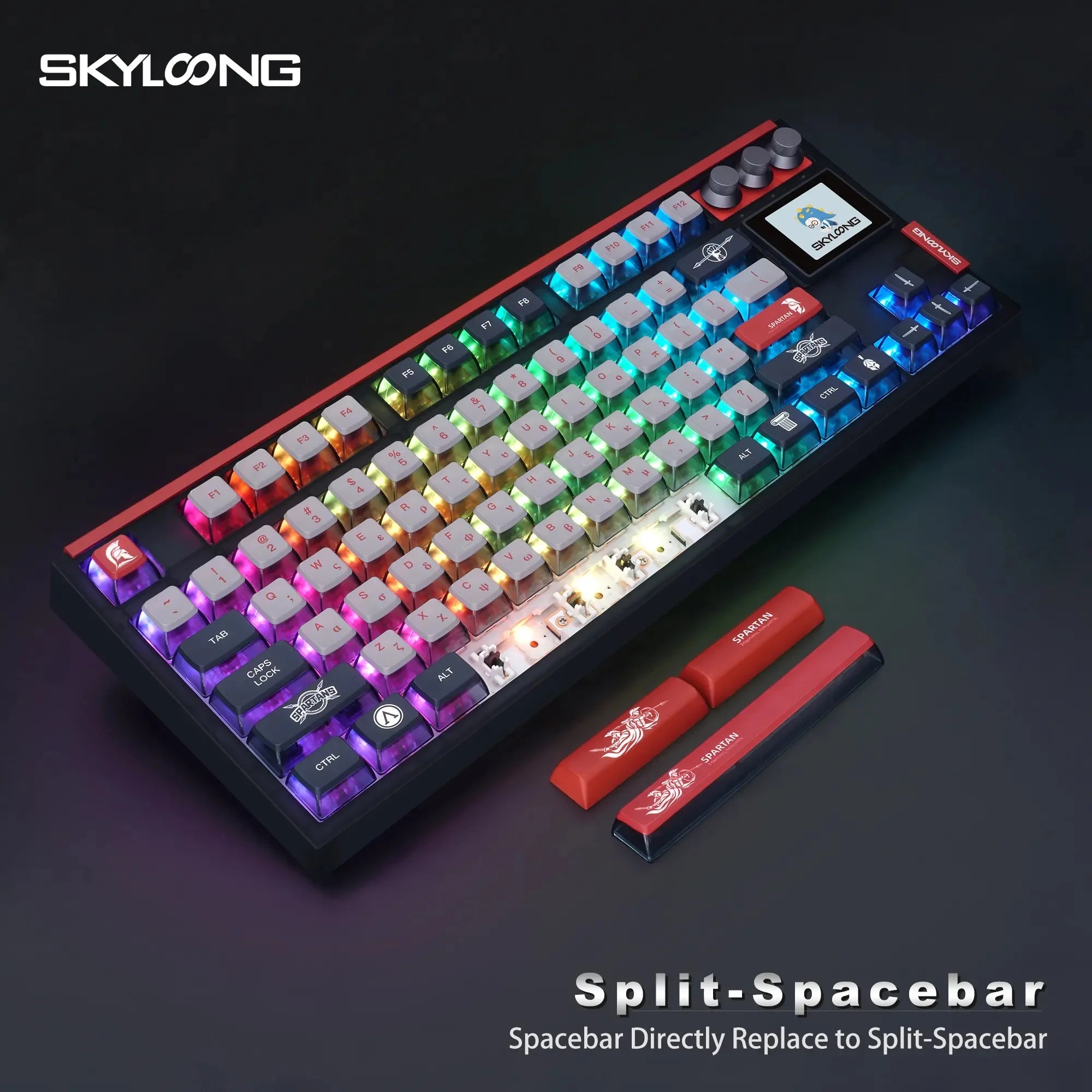 SKYLOONG GK87 Pro Bluetooth mechanical keyboard 80% TKL low noise switch RGB backlit PBT keycap custom gaming keyboard for PC skyloong Official Store
