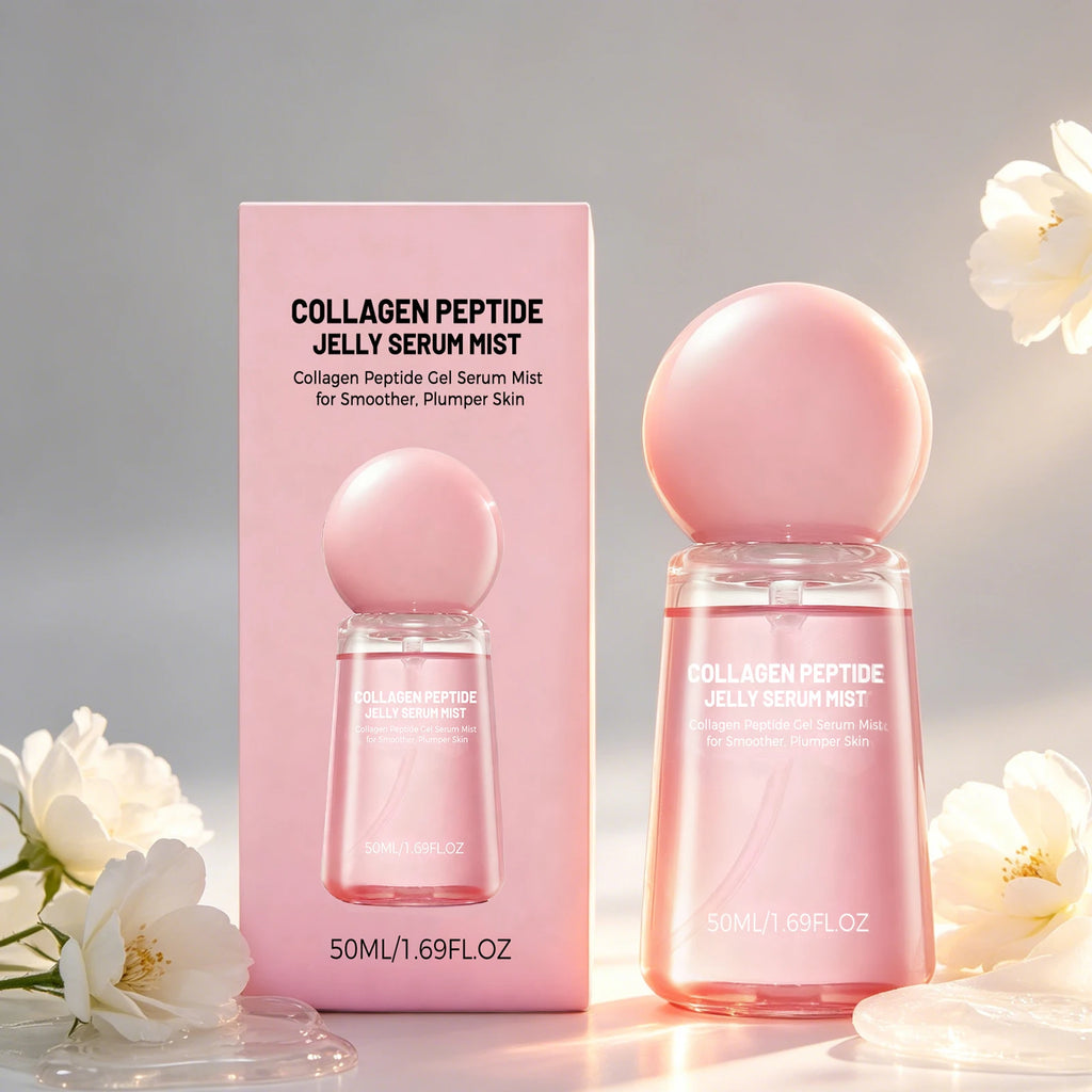 Collagen Peptides Jelly Serum Mist Brighten Skin Tone Smooth Dry Lines Hydrating Face Reduce Roughness Tighten Pores Face Spray