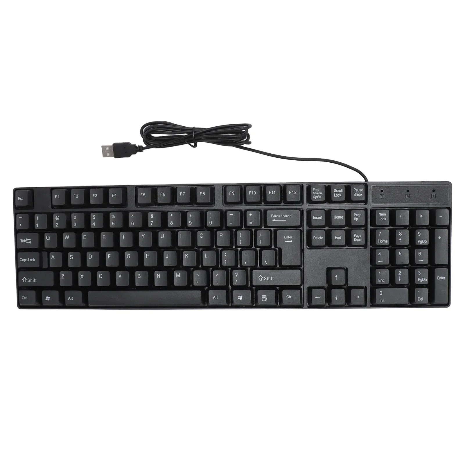 104 Keys USB Wired Keyboard English/Russian/Spanish/French Language Ergonomic Design Gaming Keyboard for Office Laptops Desktops Outstanding Electronic Store Store