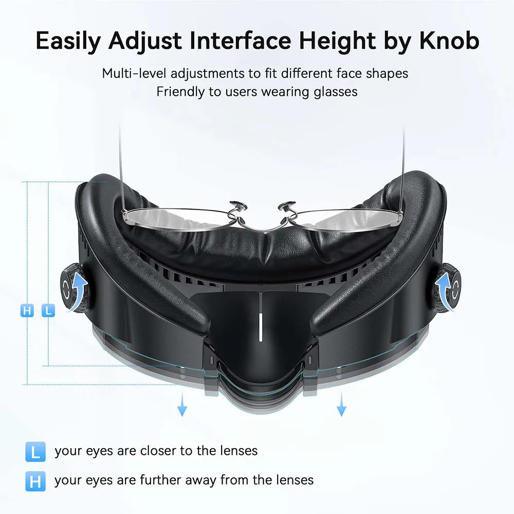 AMVR FC4A PU Leather Face Mask Cover for Meta Oculus Quest 3 Facial Interface Multi-Vent Ice Silk Face Pad for Halo Head Strap AMVR Official Store