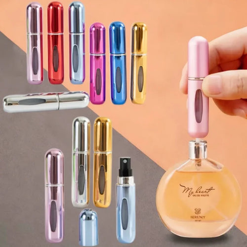 1/3/5/10pcs travel Leak portable mini perfume bottle with Bottom Fill Function aluminum refillable 5ml spray bottle Jasibadan Store Store
