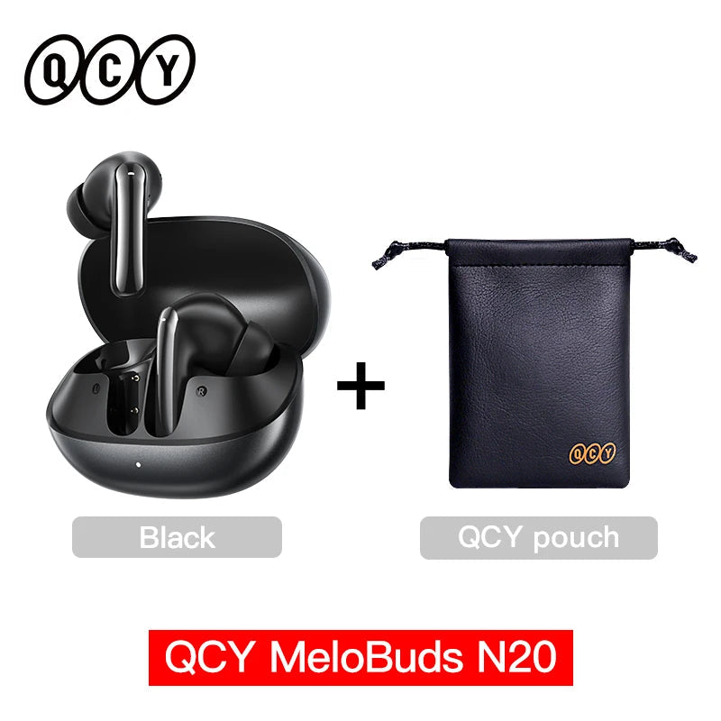 QCY Melobuds N20 HT20 Adaptive Hybrid Noise Cancelling -50dB Wireless  Bluetooth 6.0 Earbud 13mm Drivers 6 Mics HD Call Earphone QCY Global Store