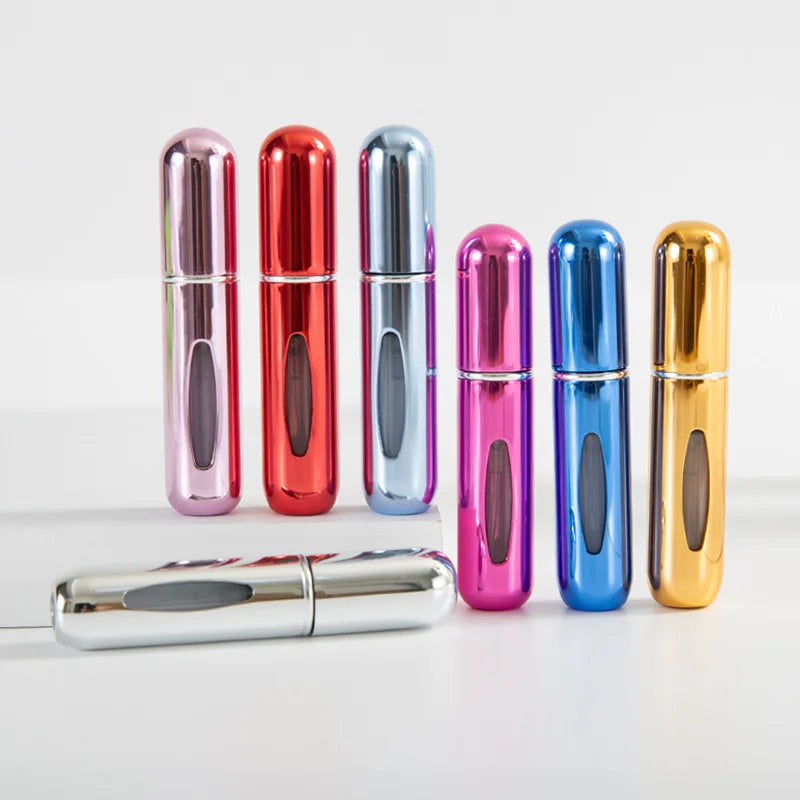 1/3/5/10pcs travel Leak portable mini perfume bottle with Bottom Fill Function aluminum refillable 5ml spray bottle Jasibadan Store Store