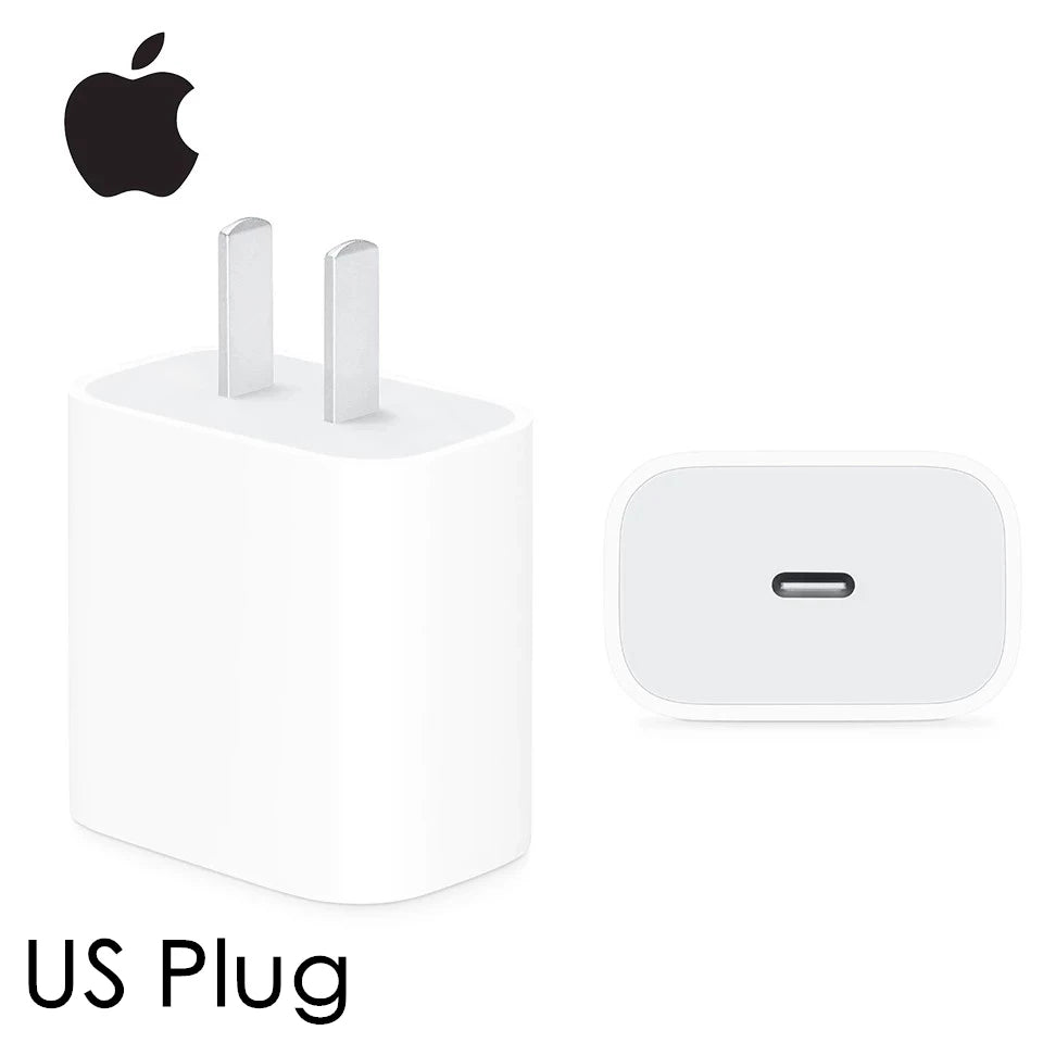 Original USB-C Power Adapter for iPhone, Type C Fast Charger, Apple Cable for iPhone 14, 13 Plus, 17, 16, 15, Mini Pro Max, 20W,
