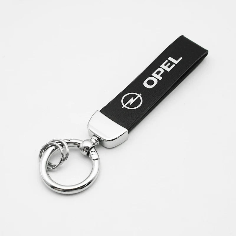 Metal/Leather Car Keychain Badge Emblem For Opel Astra Grandland Corsa Mokka Frontera Insignia Zafira Key Chain Rings Accessorie Tesla Auto Parts Wholesale Store