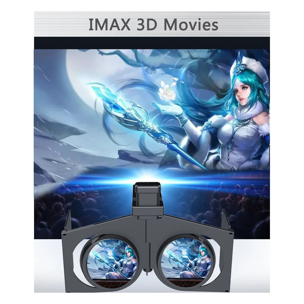 Portable 3D VR Glasses Movies Games Plastic Nearsighted VR Glasses Mini Foldable Virtual Reality VR Glasses Kits for Android/iOS Life With Intelligence Store