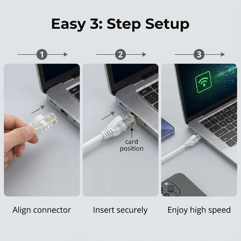 0.5/1/2/3/5/10/15/20/30/50M Cat6 Ethernet Cable RJ45 UTP 1000Mbps Network Cord LAN Wire Internet Lead Cord Router Computer Cable AetherCables Store