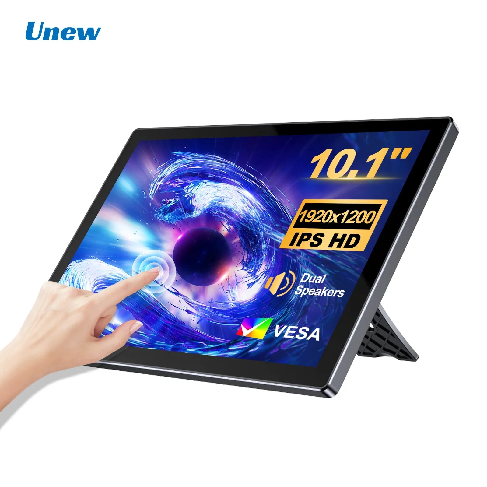10.1 inch Touch Portable Monitor 1920x1200 Screen IPS LCD 5-point Touchscreen Dual Speaker Type-C HDMI USB-C for Car Computer SpecialMonitor Store