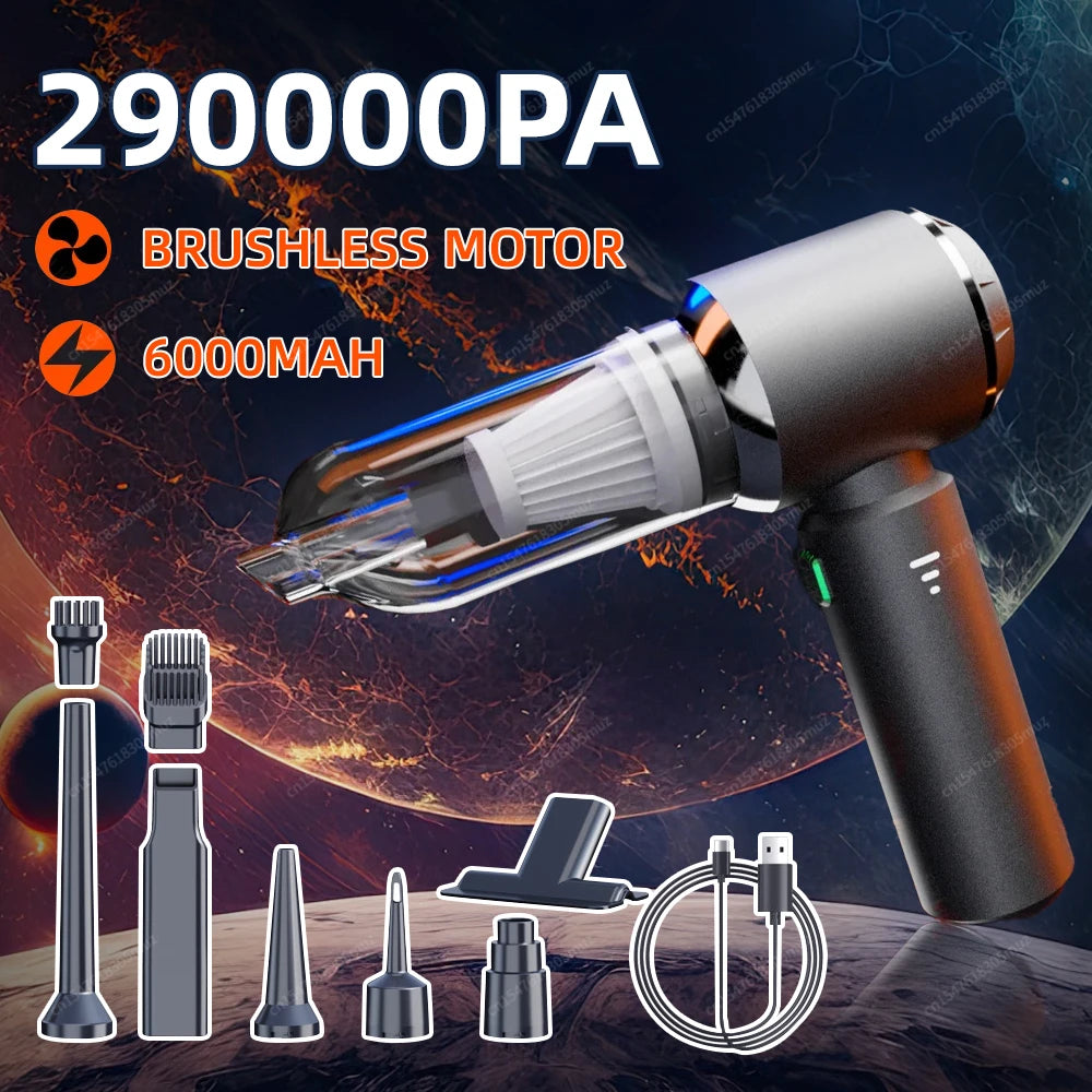 Car Vacuum Cleaner High Power Portable Handheld Wireless Brushless Motor Cleaning Machine Powerful Air Duster for Home Appliance ELECS A Store