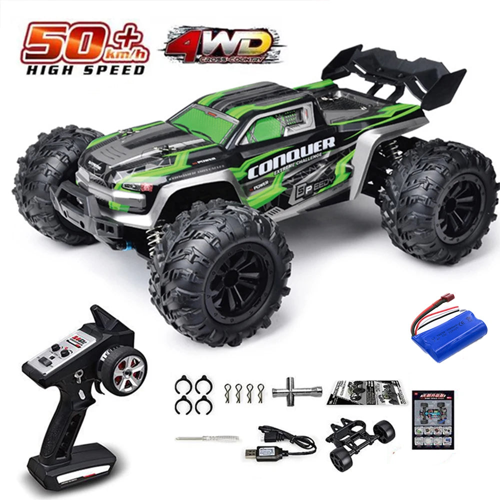 1:16 75KM/H or 50KM/H 4WD RC Car with LED Remote Control Cars High Speed Drift Monster Truck for Kids Vs Wltoys 144001 Toys DISHUO Official Store