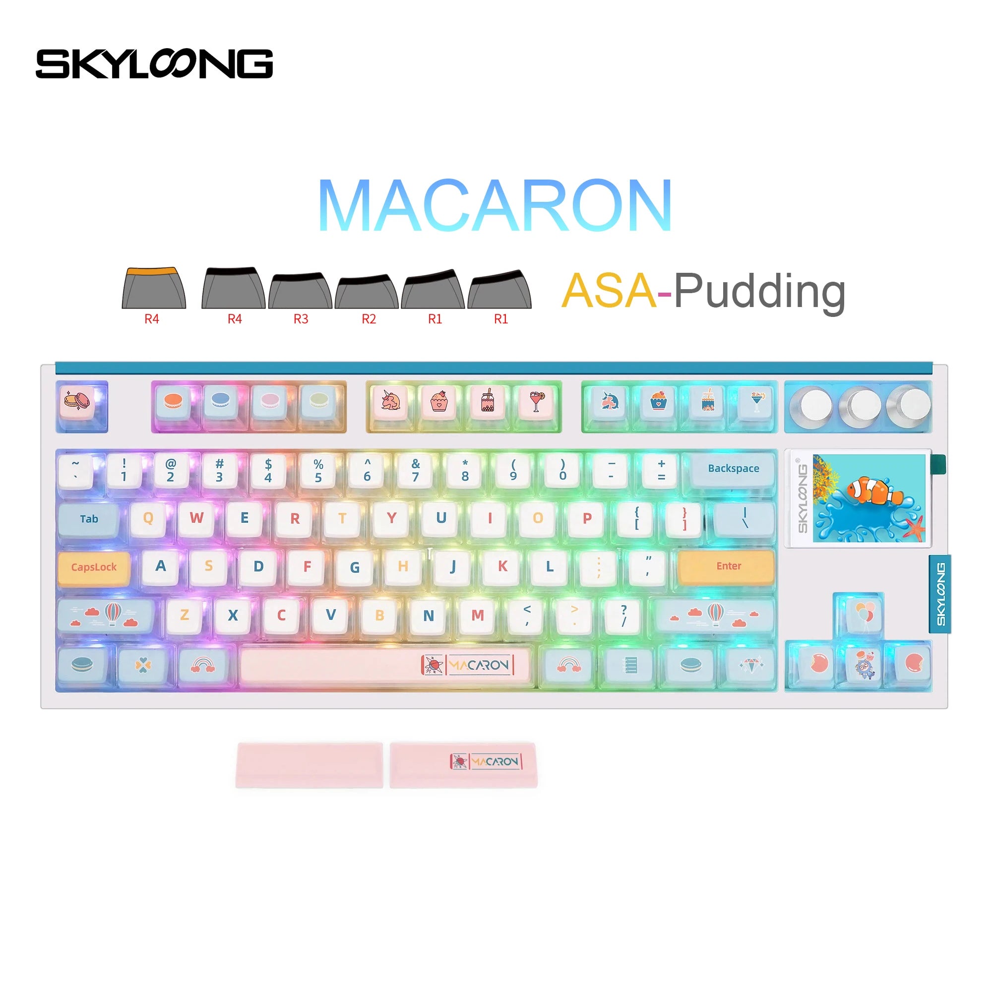 SKYLOONG GK87 Pro Bluetooth mechanical keyboard 80% TKL low noise switch RGB backlit PBT keycap custom gaming keyboard for PC skyloong Official Store