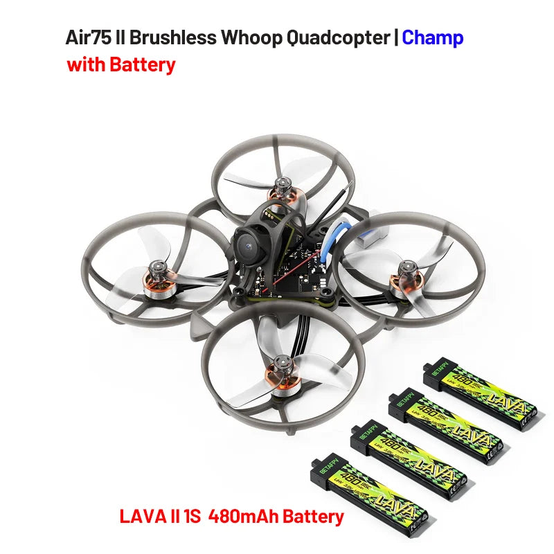 BETAFPV Air75II Brushless Whoop Quadcopter Racing Freestyle Drone ELRS 2.4G Matrix 1S 5IN1 II FC 5.8G 25mw~400mw VTX C03 Camera Wonderful Toyhouse Store