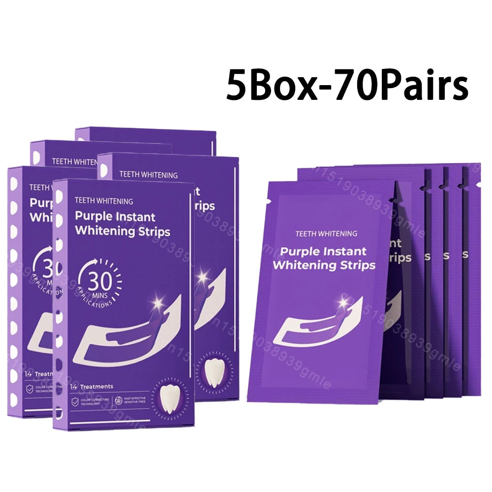 Purple Teeth Whitening Strip No Sensitive Teeth Bleaching Strip Colour Corrector Instant Teeth Clean Strip,At-Home Teeth Whiter MERALL Beauty Store