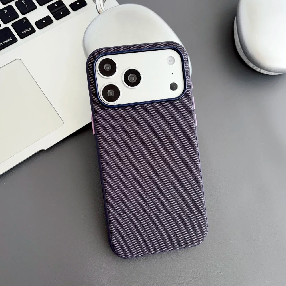 Magnetic TechWoven Phone Case For iPhone 17 16 15 14 13 Pro Max Air Tech Woven For Magsafe Wireless Charging Shockproof Cover Denior 3C Store