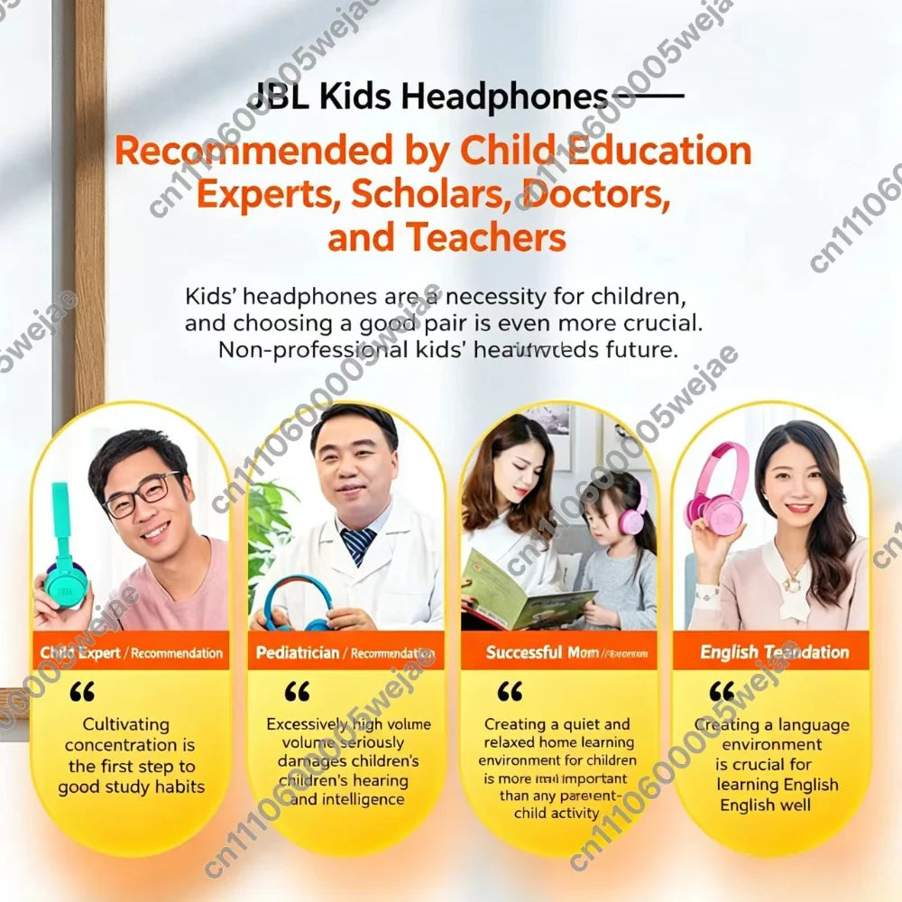 JBL JR 310BT Children's Headset Headband Wireless Bluetooth Hearing Protection Student Online Learning Earphones Marshall Sound Range Pavilion Store