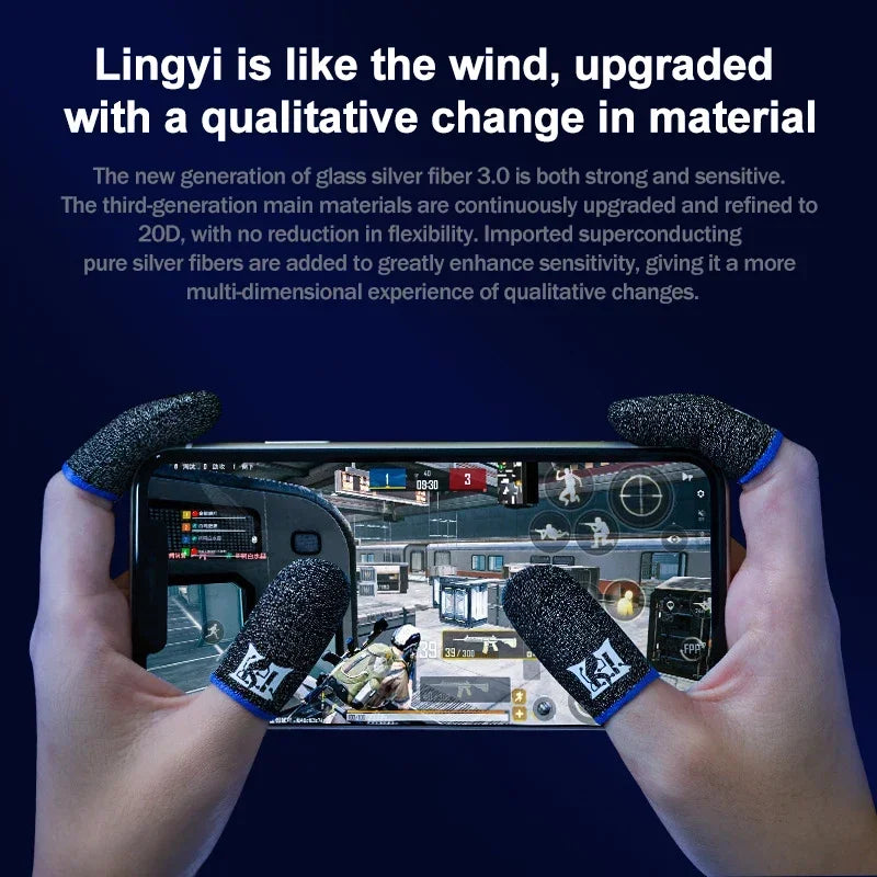 1/3/5 Pairs Mobile Game Fingertip Gloves For PUBG Sweatproof Anti-slip Touch Screen Finger Sleeve Breathable Gaming Finger Cover 3C Kanlennys Store