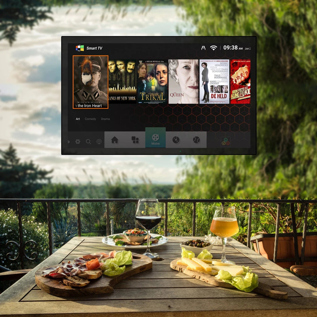 Soulaca 55-inch Waterproof Smart Android Outdoor TV 2000nits Full Sun TV 4K Dolby Atmos HDR 10 Weatherproof Television Support Soulaca INC Store