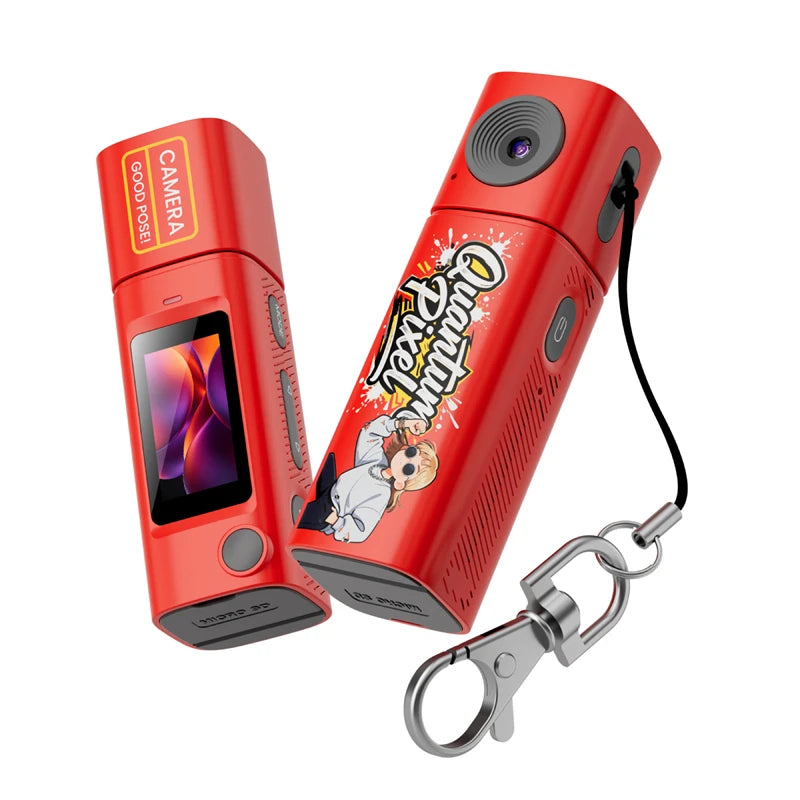 Lenovo G10 Lipstick CCD 2K Mini Thumb Camera Student Action Camera 61° HD Wide-angle Photo Video Recorder in DOPAMINE Colorway Rebel By Birth Store