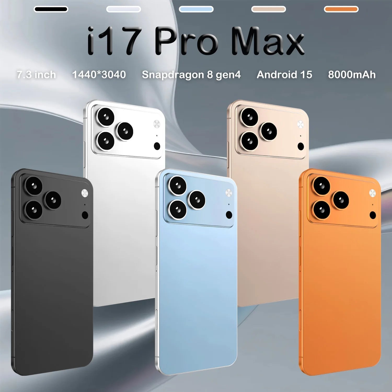 2026 Global Version I17 Promax Pro 4G 5G Dual Card Dual Standby System Original Intelligent 7.3inch 8000mAh Battery Arrival Shop1105464683 Store