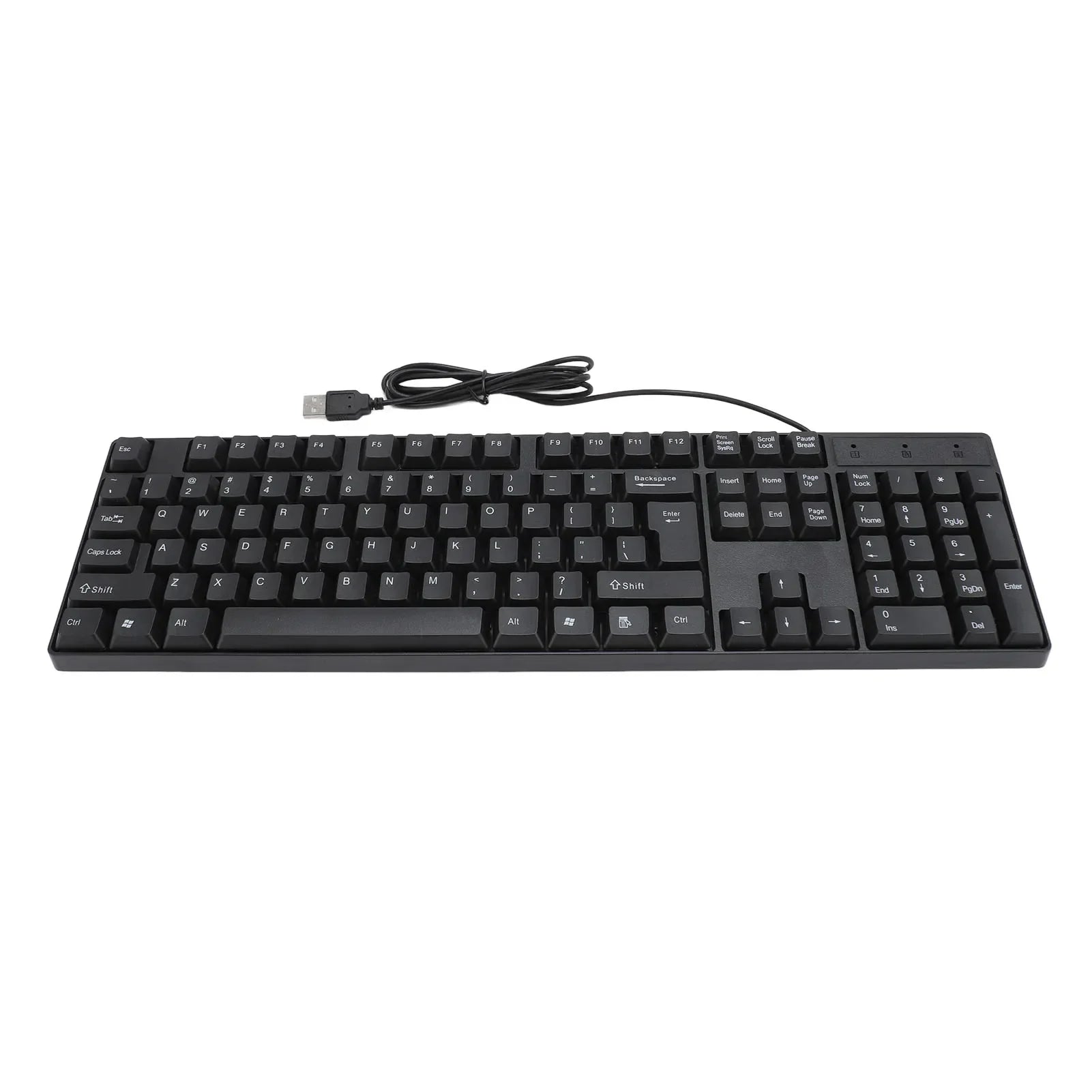 104 Keys USB Wired Keyboard English/Russian/Spanish/French Language Ergonomic Design Gaming Keyboard for Office Laptops Desktops Outstanding Electronic Store Store