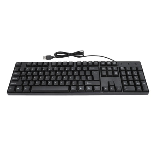 104 Keys USB Wired Keyboard English/Russian/Spanish/French Language Ergonomic Design Gaming Keyboard for Office Laptops Desktops Outstanding Electronic Store Store