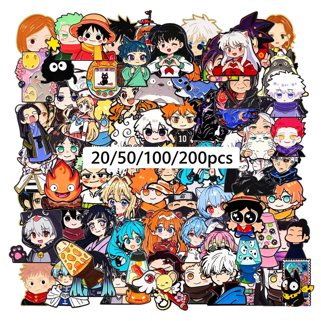 20/50/100/200pcs Random Mix Wholesale Anime Enamel Pins Set Brooches Badges Collection Gifts Cosplay Accessories