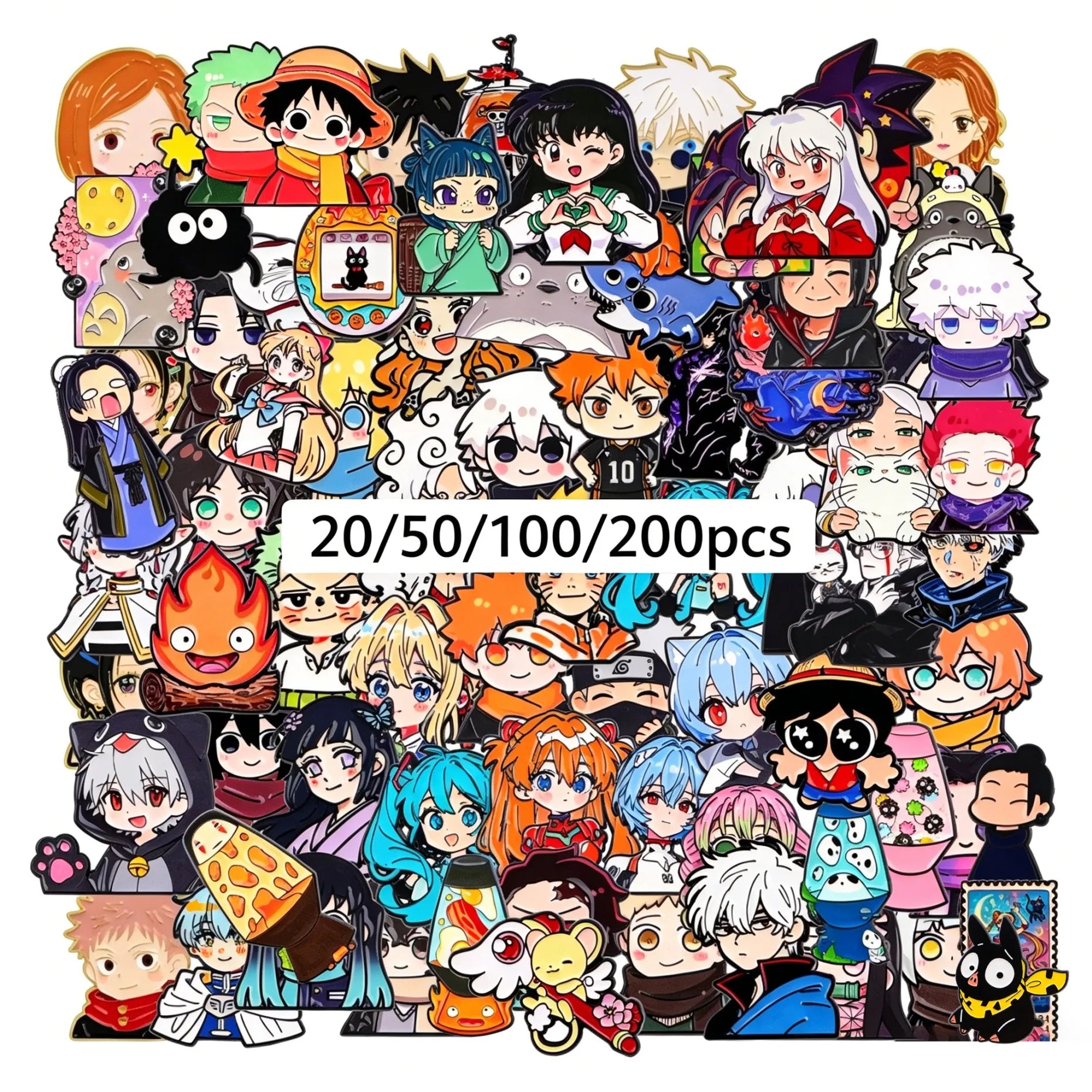 20/50/100/200pcs Random Mix Wholesale Anime Enamel Pins Set Brooches Badges Collection Gifts Cosplay Accessories