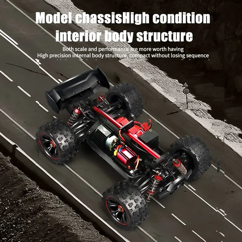 1:16 85KM/H Or 50KM/H 4WD RC Car With LED Remote Control Cars High Speed Drift Monster 4x4 Truck for Kids vs Wltoys 124017 Toys BAOEN Official Store