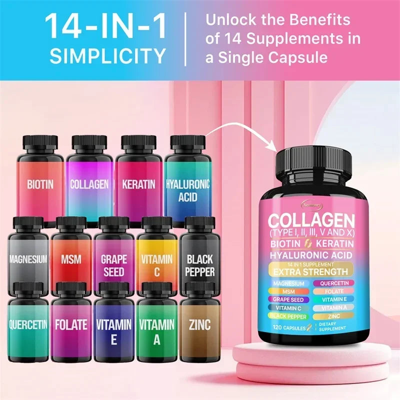 Collagen Supplement - Supports Skin Care, Nails, Hair, Antioxidants and The Immune System Shop1103311550 Store