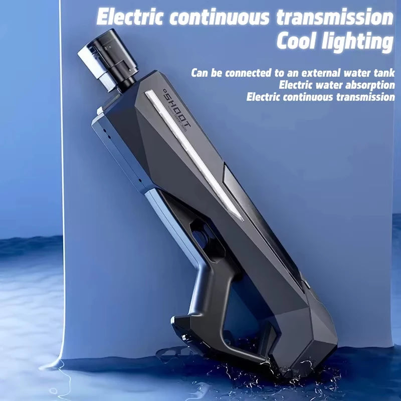 Summer Outdoor LED Fully Automatic Fire Electric Water Gun Toy, Adult Pool Battle Shooting Toy Water Gun Boy Gift Mi Duo Toy Store