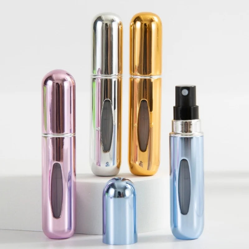 1/3/5/10pcs travel Leak portable mini perfume bottle with Bottom Fill Function aluminum refillable 5ml spray bottle Jasibadan Store Store