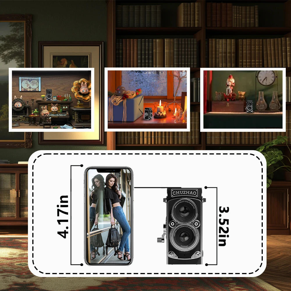 CHUZHAO Mini Retro Digital Camera with 1.54inch Screen 1080p Video 12MP Photos Compact Vintage Portable for Birthday Gift TFC digital Store