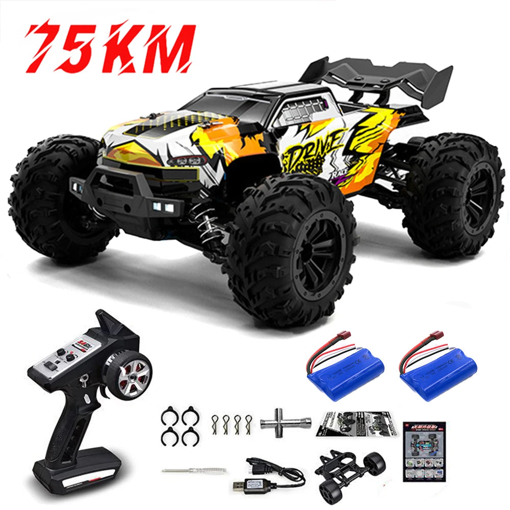 1:16 75KM/H or 50KM/H 4WD RC Car with LED Remote Control Cars High Speed Drift Monster Truck for Kids Vs Wltoys 144001 Toys DISHUO Official Store