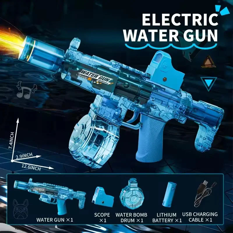 M416 LED Water Gun for Kids – Large Capacity Auto-Fire Summer Outdoor Toy AE Selection Toys Store