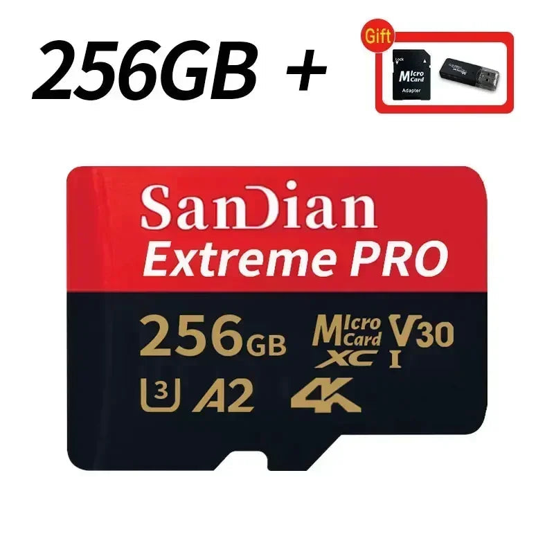 128GB USB Adapter SD Memory Card 256GB High Speed Micro TF Card Class 10 High Capacity for Mobile Phone Laptop PC Camera Mac Shop1105183103 Store