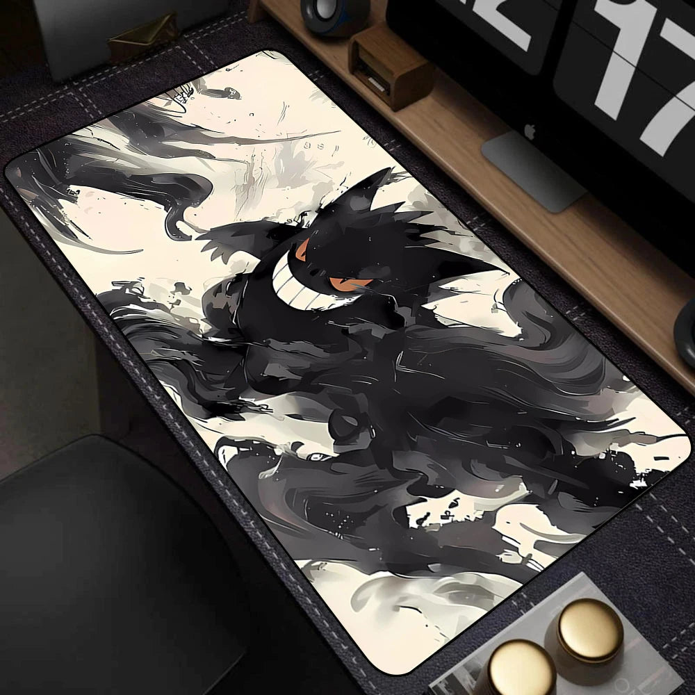 Colorful Gaming Keyboard Rug Laptop Japan Cool Anime Mouse Pad XXL Black P-pokemon Desk Mat PC G-gengar Gamer Cabinet Mousepad DQHANVE Mouse Pad Store