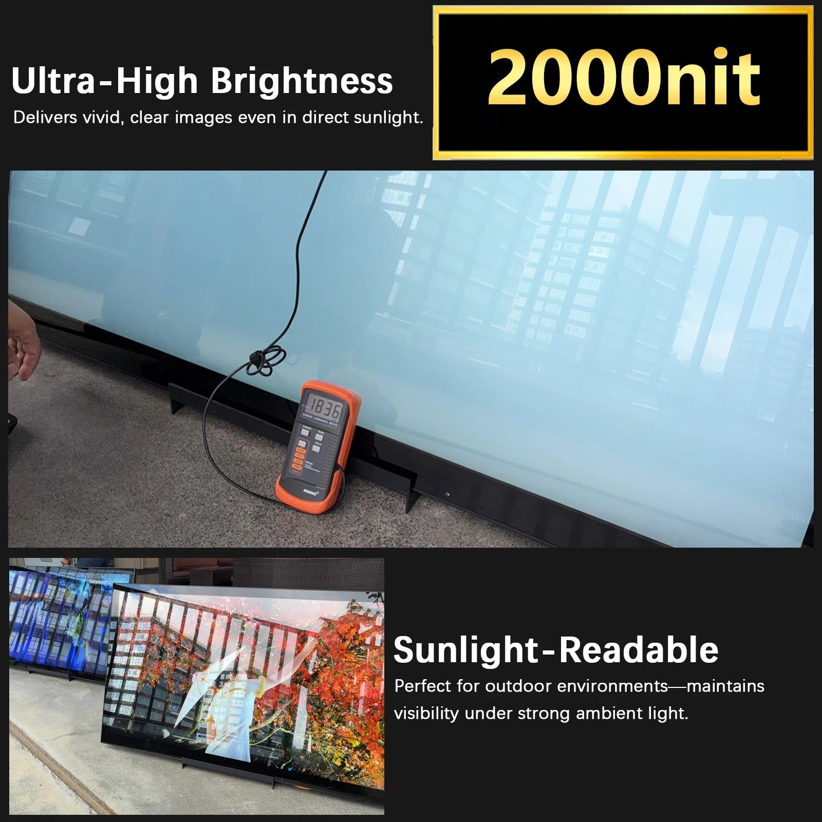 Soulaca 55-inch Waterproof Smart Android Outdoor TV 2000nits Full Sun TV 4K Dolby Atmos HDR 10 Weatherproof Television Support Soulaca INC Store