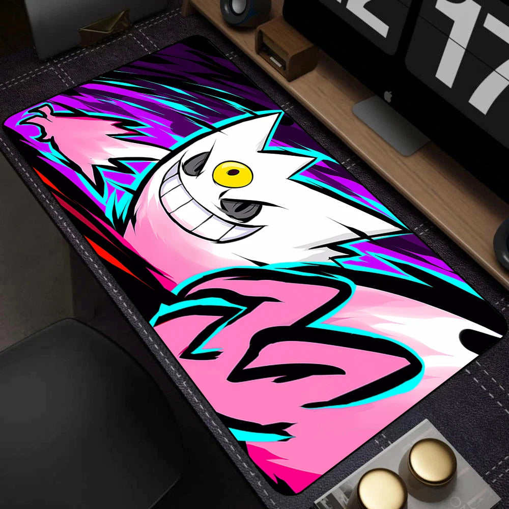 Colorful Gaming Keyboard Rug Laptop Japan Cool Anime Mouse Pad XXL Black P-pokemon Desk Mat PC G-gengar Gamer Cabinet Mousepad DQHANVE Mouse Pad Store