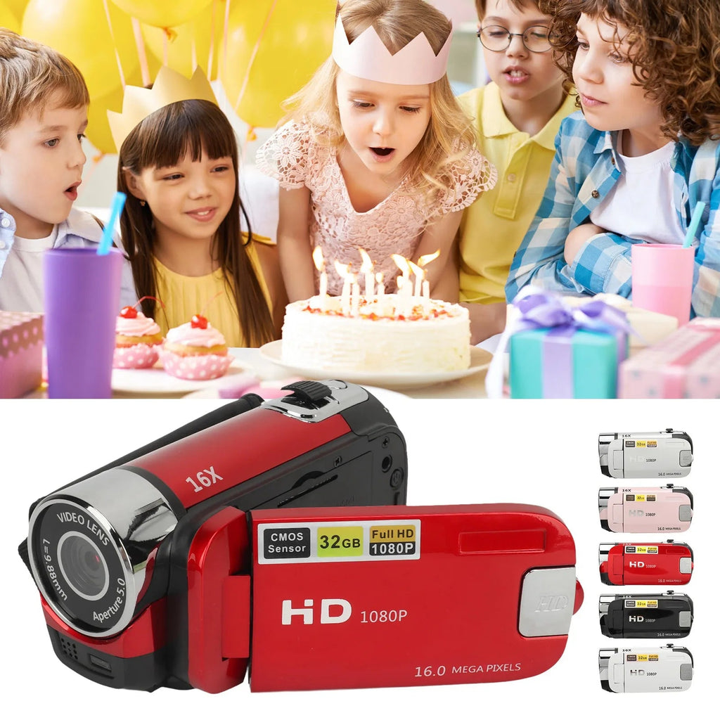 D90 1080P 16MP Digital Camera 2.4 Inch Rotatable Screen Camcorder 16X Zoom HD Video Recorder with Fill Light new Shop1103677655 Store