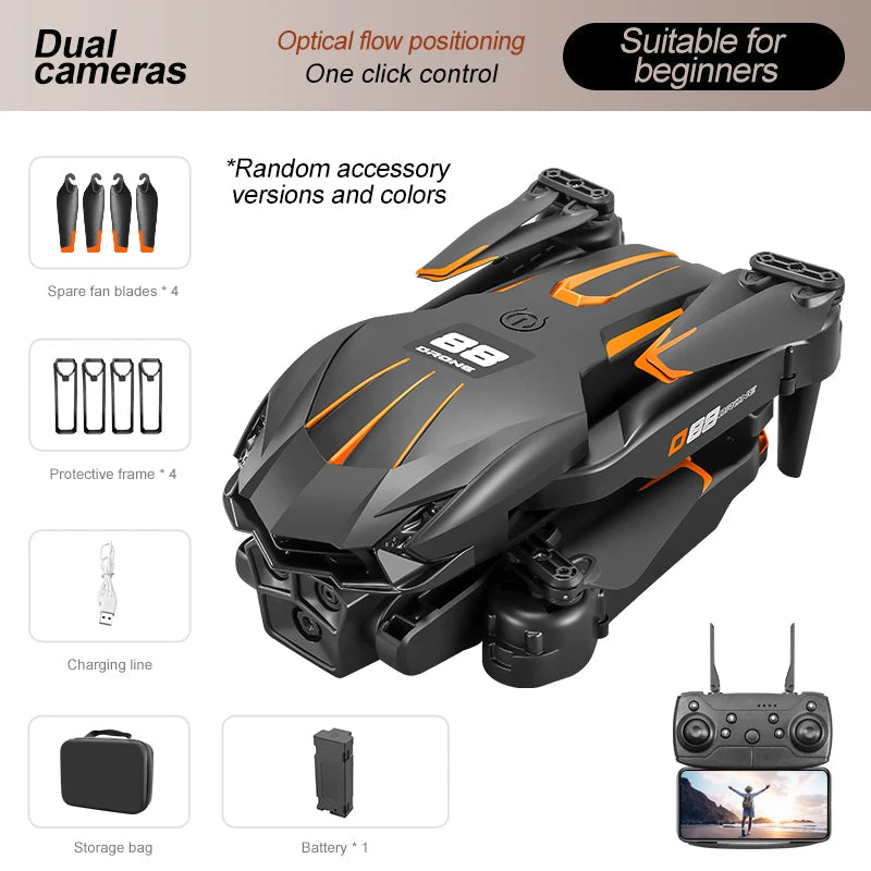 New D88 Drone 8K Optical Flow HD Dual Camera Fixed Height Aerial Photography Quadcopter 10000m Remote Control Aircraft 2026 Electronic Camera Specialty Store