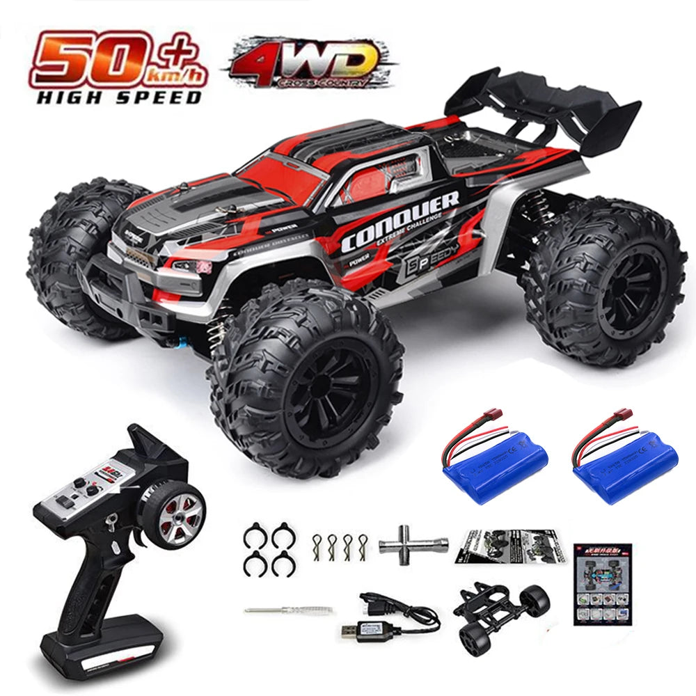1:16 75KM/H or 50KM/H 4WD RC Car with LED Remote Control Cars High Speed Drift Monster Truck for Kids Vs Wltoys 144001 Toys DISHUO Official Store