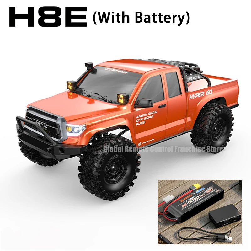 MJX H8E 1:8 RC Car Brushless 4wd HYPER GO H8E 25km/h Off Road Climbing Car with High Low Speed Differential Lock Adults Toys Global Remote Control Franchise Store