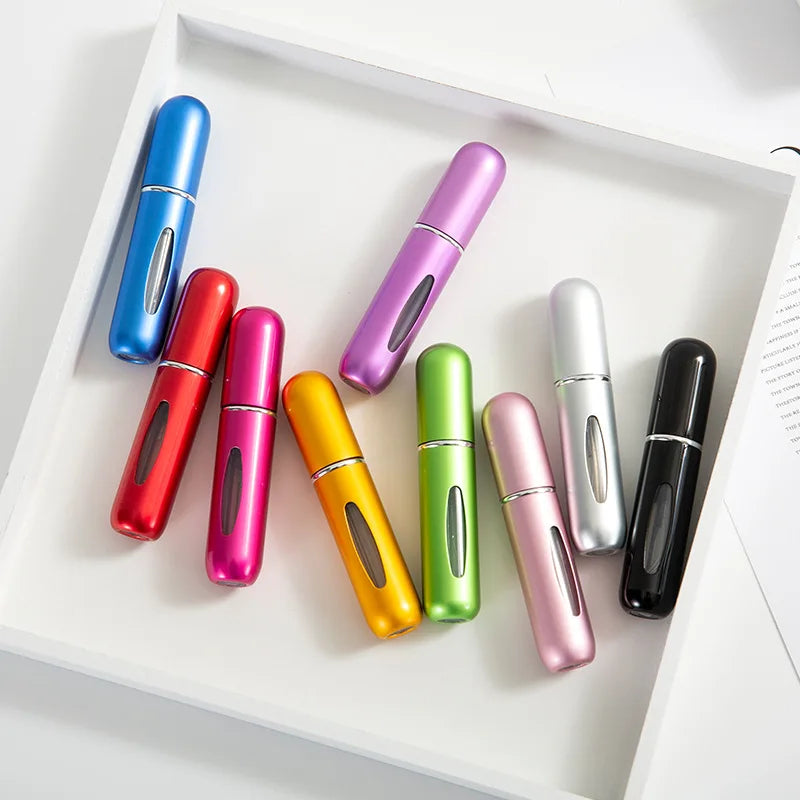 1/3/5/10pcs travel Leak portable mini perfume bottle with Bottom Fill Function aluminum refillable 5ml spray bottle Jasibadan Store Store